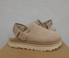 UGG DRIFTWOOD GOLDENSTAR CLOG SUEDE PLATFORM SANDALS, WOMEN US 8/ EUR 39 NIB