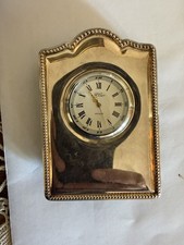 Silver miniature clock. Silver hallmark - R Carr of Sheffield 