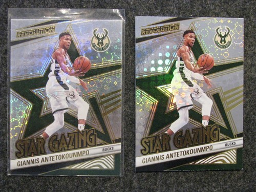 (2)  2024-25 Panini Revolution Giannis Antetokounmpo Star Gazing #12 Bucks