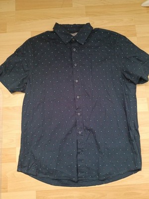 Angelo Litrico Herren Hemd Freizeithemd Kurzarm Blau Geknöpft Größe XL 43/44