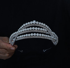 Gorgeous Zircon Brides Tiaras Crowns Crystal Wedding Hair Accessory Headpieces