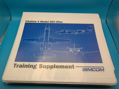 #ad SIMCOM Citation V Model 560 Ultra Training Supplement Pilot Manual Binder Flight $99.95