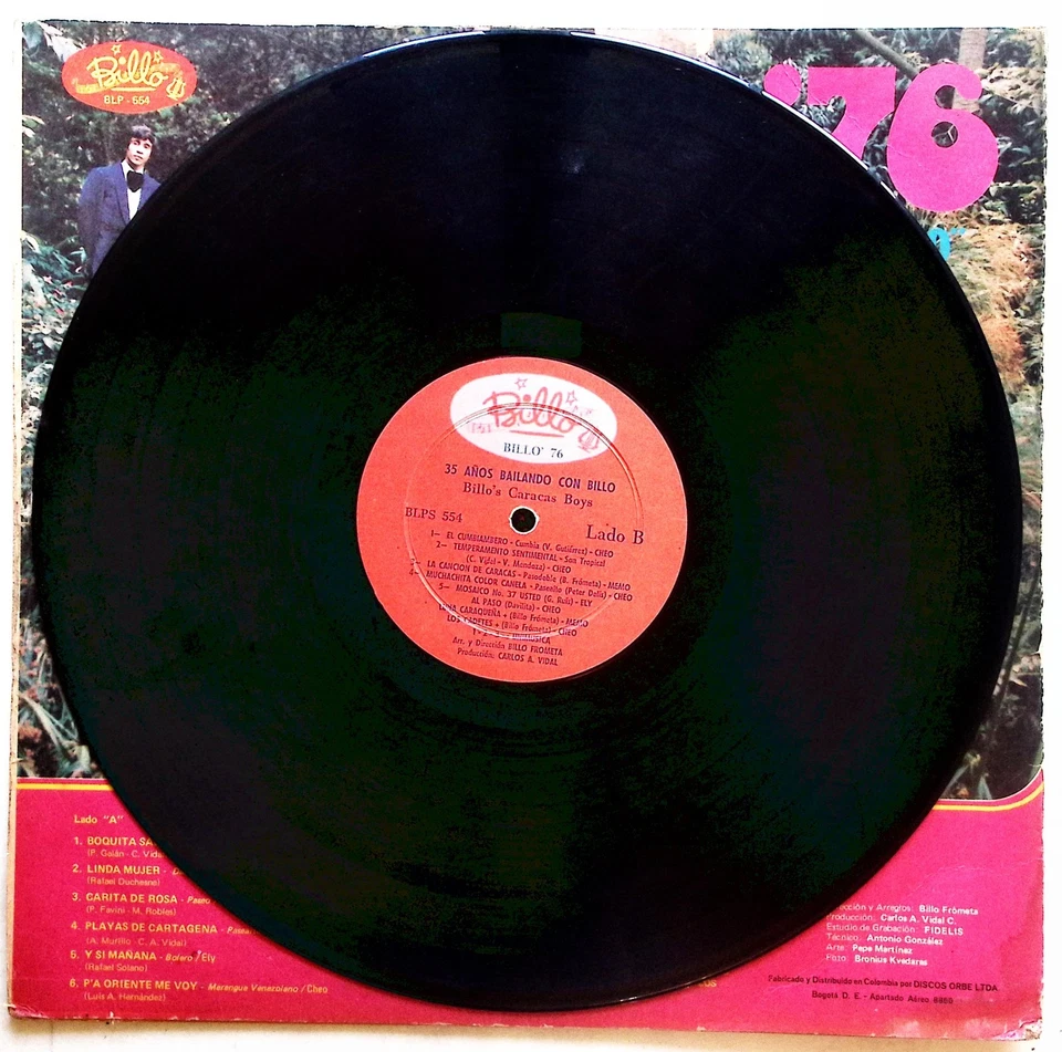 BILLO'S CARACAS BOYS – BILLO'76 - BILLO RECORDS VINYL LP 225-39 - Image 4 of 4
