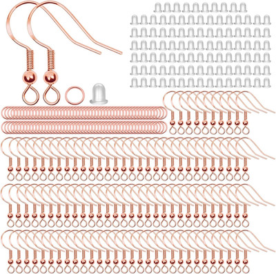 S925 Ohrringe Selber Machen Set Hypoallergene, 300 Stück Ohrring Haken mit Durch