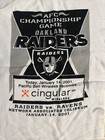 Oakland Raiders 2001 AFC Championship Game Rally Towel White 20” Cingular SGA — photo 3