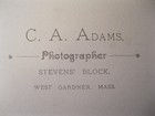 Antique Cabinet Card Photo Victorian Woman by C. A. Adams from West Gardner, MA. — photo 3