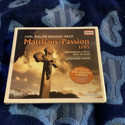 Carl Philipp Emanuel Bach Matthaus Passion 1785 Joshard Daus CD NEW