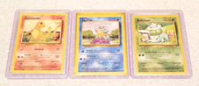 Pokemon Base Set Bulbasaur 44/102, Squirtle 63/102, Charmander 46/102, NM on eBay
