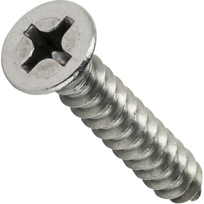 MYWISH #10 x 1 in. Silver 410 Stainless Steel Phillips Flat Head Self Drilling Sheet Metal Screws (250-Pack MYWISH #10 x 1 in. Silver 410 Stainless Steel Phillips Flat Head Self Drilling Sheet Metal Screws (250-Pack