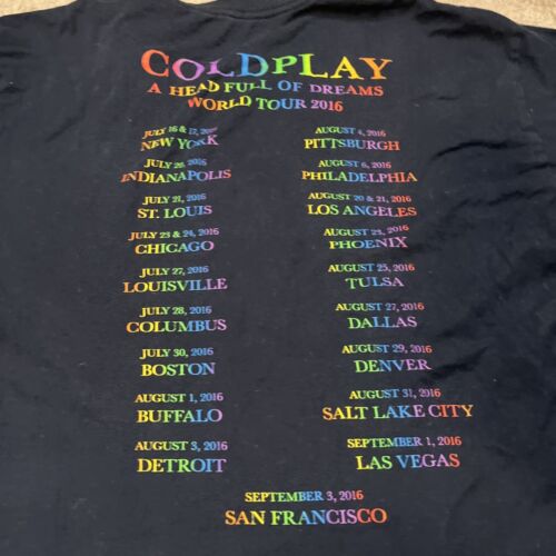 NWOT Coldplay A Head Full of Dreams Tour 2017 Graphic T-Shirt Women's Sz S