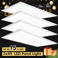 4PCS 75W Panel Light 2x4Ft Recessed Edge-Lit Drop Ceiling Troffer LED Flat Light