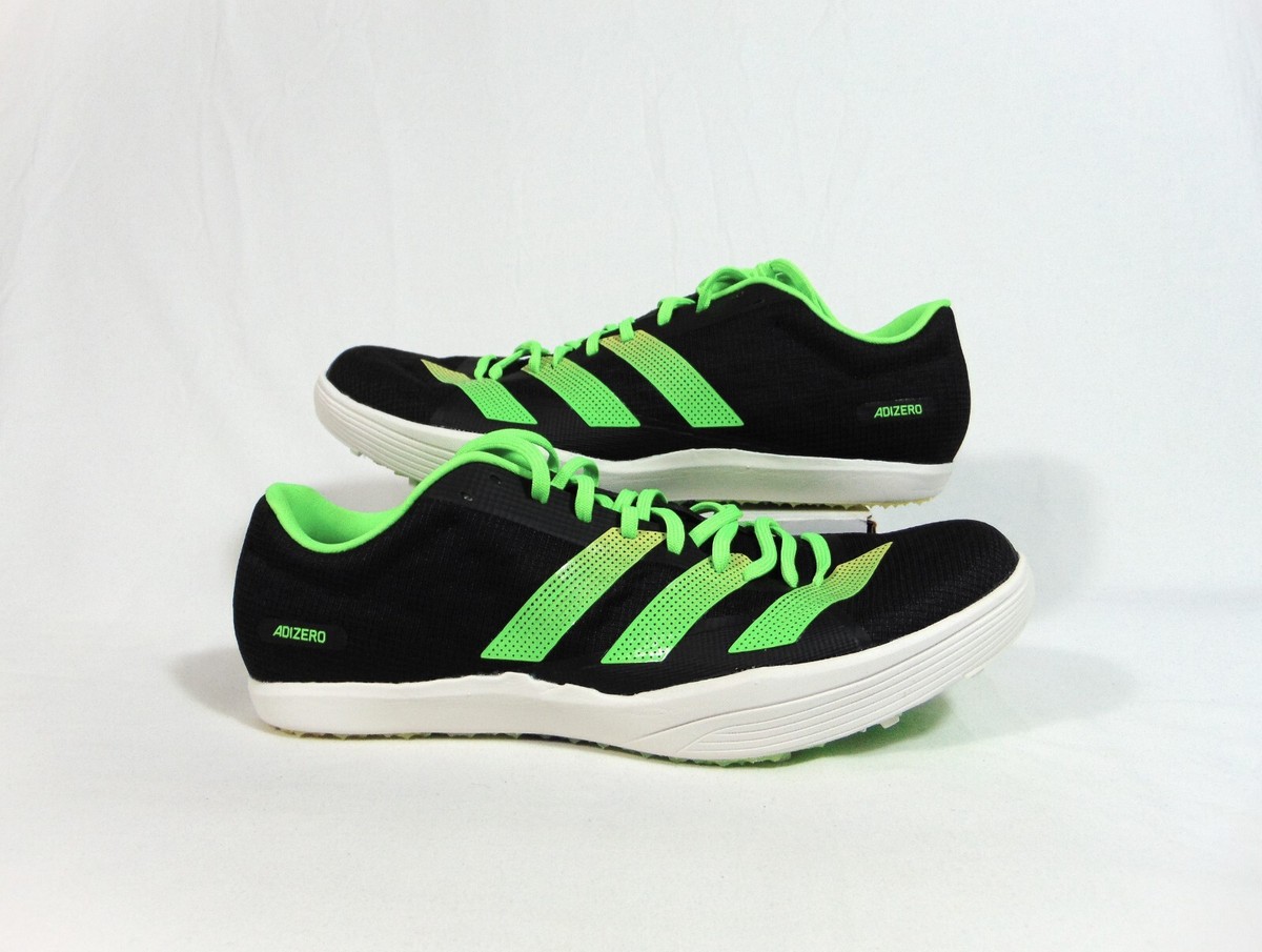 Adidas Adizero LJ Long Jump Black & Green Track & Field Shoes Sz