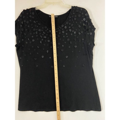 Grace Elements Black Leather TShirt Sz XL (sku200) - Picture 5 of 9