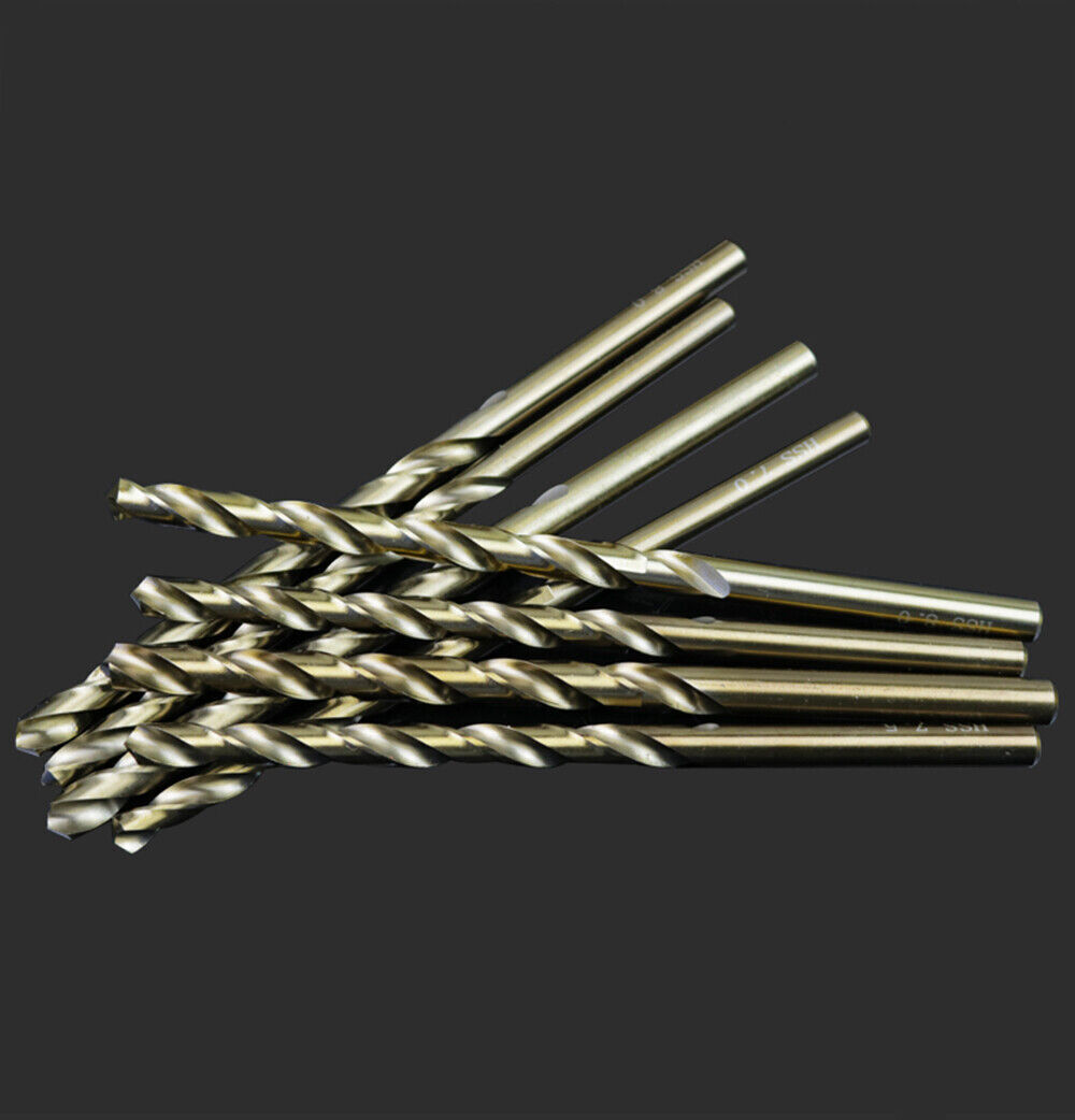 10 Kobalt-Bohrer 7/64 Zoll (3mm) – HSS M35-Stahl, 135° Spitzenwinkel, Für Edelstahl, Holz & Kunststoff