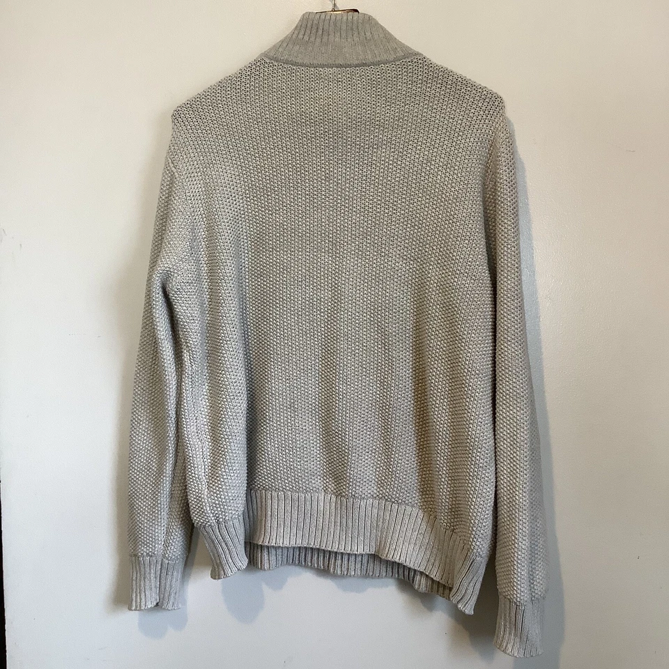 Lucky Brand Hand Knit "Washed & Worn" Vintage Look Buttoned Neck Mock Sweater - Image 4 of 4