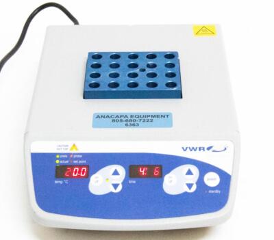 VWR 12621-084 Digital Heatblock I 120°C Max 120V, With Two Well Blocks (6363)