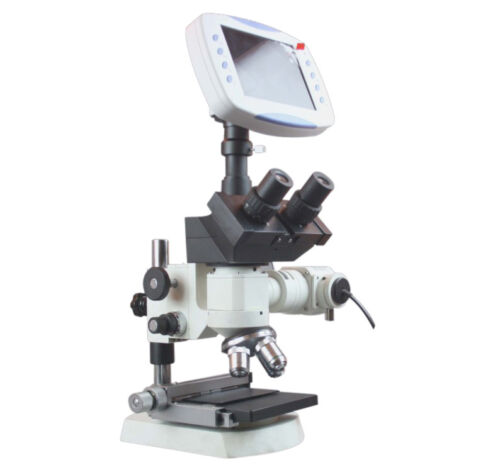 Trinocular Metallurgical Microscope w XY Stage 2MP TV camera 6" LCD 1GB Storage - Zdjęcie 1 z 3