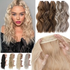 100 Real Natural as Human Invisible Wire Clip in Hair Extensions One Piece Wavy