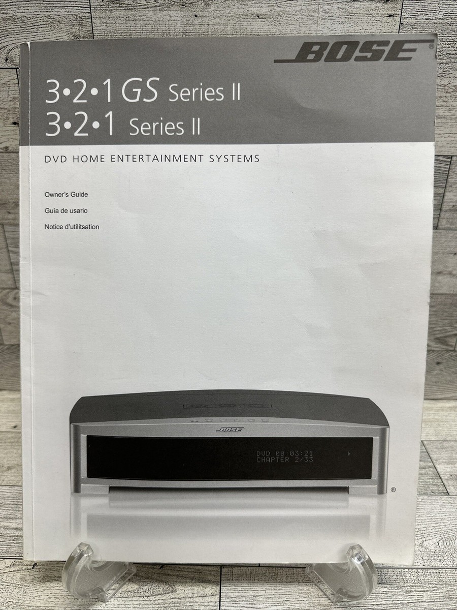 BOSE 3-2-1 GS Series II Media Center OWNERS MANUAL INSTRUCTION 321