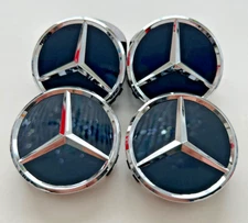 4x Chrome Black Wheel Center Caps Hub Cover Rim for Mercedes E CLA GLS ML series