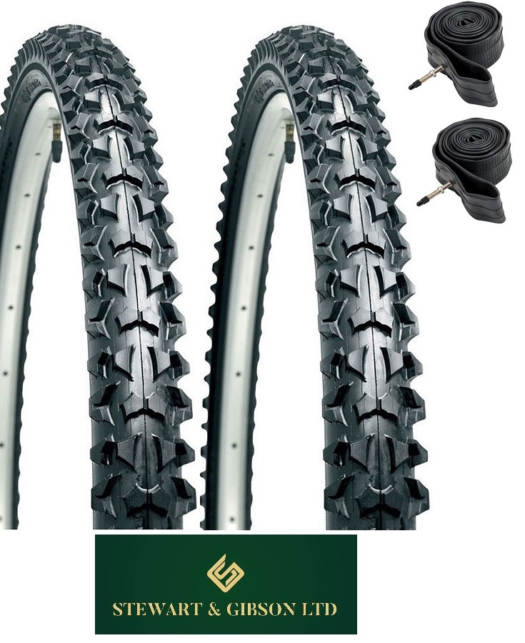 PAIR OF MOUNTAIN BIKE/CYCLE TYRES AND INNER TUBES 26