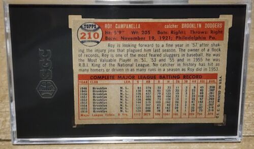 1957 Topps #210 ROY CAMPANELLA (HOF) SGC 6.5 Brooklyn DODGERS Pop 26-Read - Picture 2 of 4