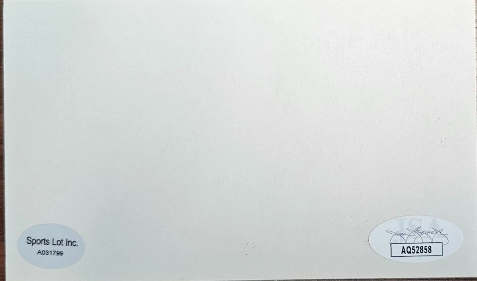 Gene Woodling New York Yankees 1949-1954 Signed 3x5 Index card JSA COA AQ52858 - Image 2 of 3