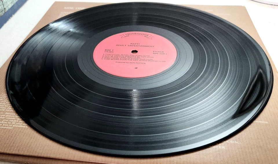 Raffi - Adult Entertainment 1977 Troubadour Records TR003 Canada Press EX-NM+ - Image 4 of 4