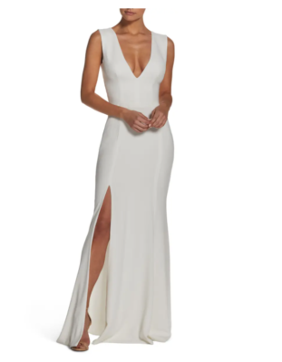 dress the population trumpet dress Dress The Population Adina Cape Sleeve Satin Trumpet Gown In Navy