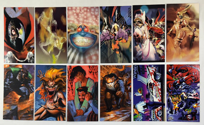SPAWN TALL Todd McFarlane Wildstorm 1995 Complete PAINTED Chase Card Set P1-P12