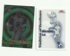 Troy Aikman 2 Football Card Lot - Edge & Fleer