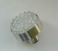 Red Led Bulbs With 1157 Twist Mount Metal Base 30 Leds Dual Contacts