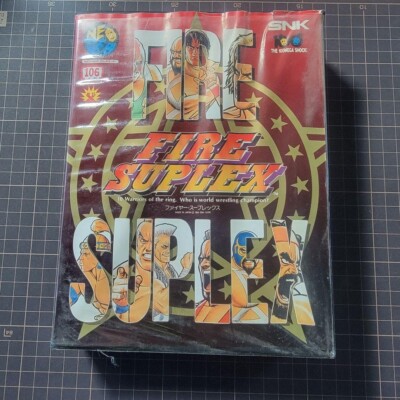 SNK FIRE SUPLEX アーケード ネオジオ ポスター Neo Geo AES Fire Suplex 3 Count Bout w/ Box SNK NeoGeo ROM Japan