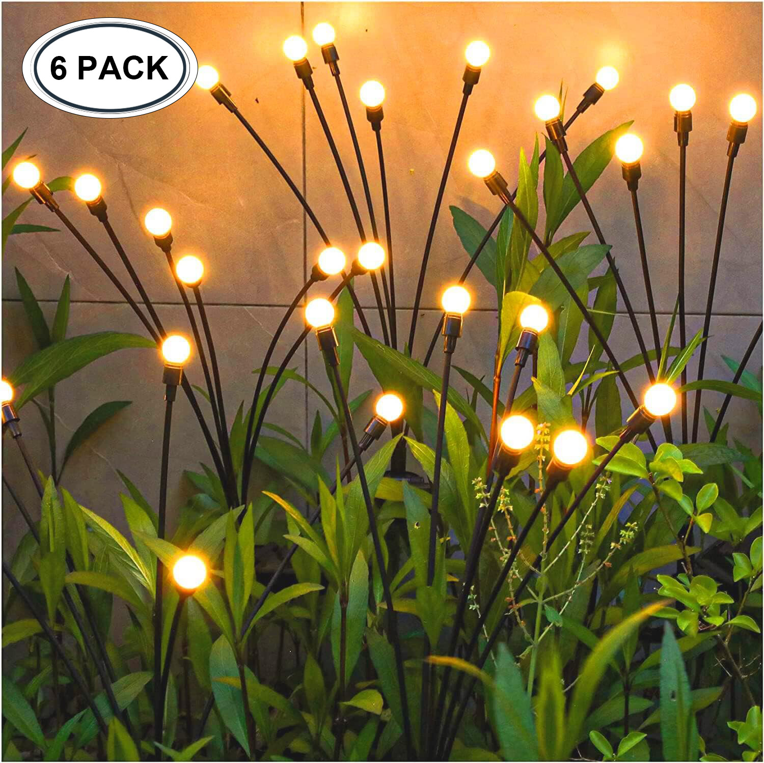 Upgrade Solar Stake Lamp Swaying Firefly Lights Outdoor for Patio Pathway Yard