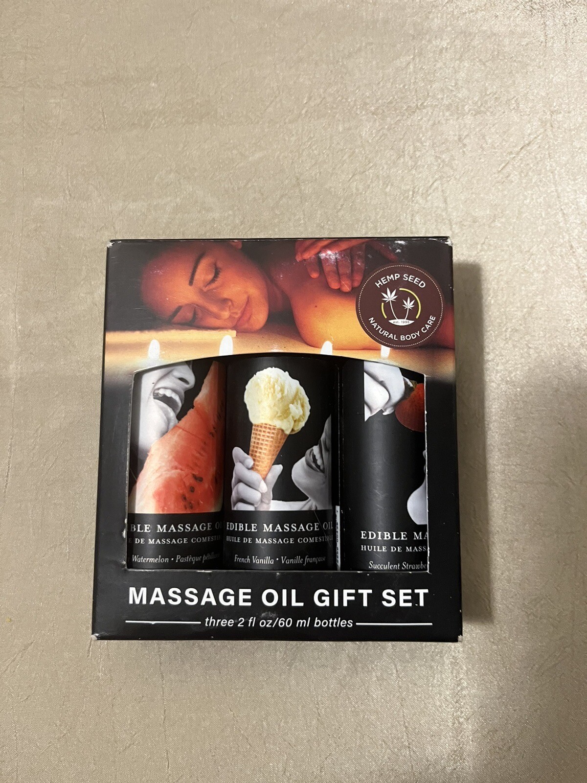 Earthly Body Natural Flavored Edible Massage Oil💋Pure Body Lotion Lube