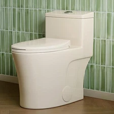 One Piece Toilet 12" Rough in Bisque Duel Flush ADA Compliant Elongated Seat