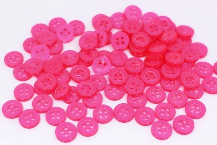 Pink Buttons, 4 Hole Button for Shirts, Sewing, Knitting , Tailoring Material - Image 2 of 3
