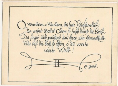 Künstler AK R.Schäfer Religion Psalm Kalender ''Im Wanderschritt des Jahres'' 7