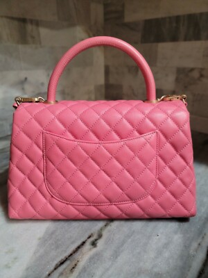 CHANEL ヴィンテージ　ピアノ　バッグ　ピンク Chanel Handbag Pink Top Handle Tote Bag Antique Gold Hardware