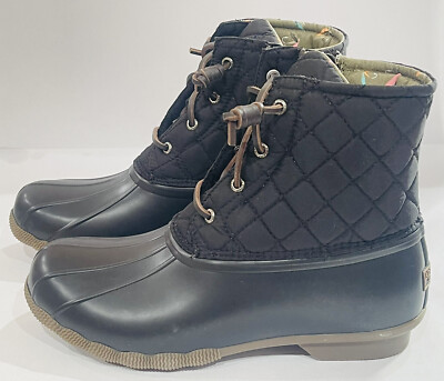 sperry saltwater nylon quilted duck boots