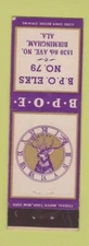 Matchbook Cover - Elks Lodge Birmingham AL