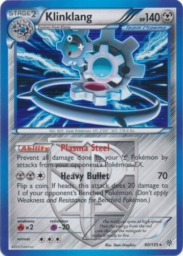 Pokemon - Klinklang - 90/135 - Holo Rare - BW Plasma Storm - NM