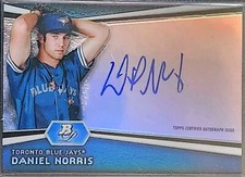 Daniel Norris Auto Prospects #AP-DN – 2012 Bowman Platinum – NM