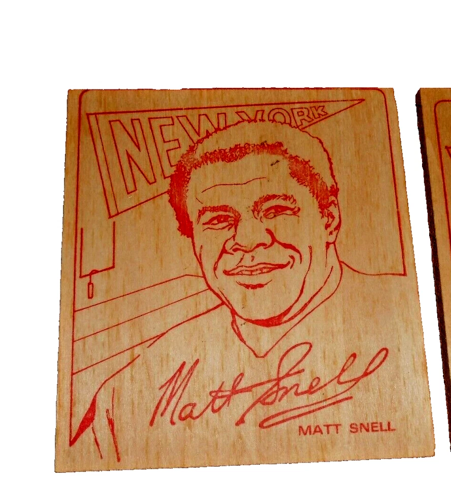 Posavasos de madera para jugadores de fútbol americano de la NFL de los años 60 Alworth, Butkus, Snell, Lamonica, etc. Lote 8 Foto 4 de 4