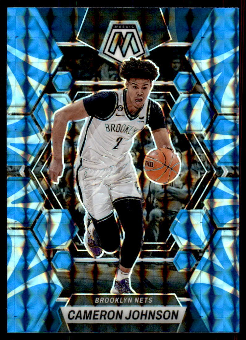 2022-23 Panini Mosaic #14 Cameron Johnson Reactive Blue