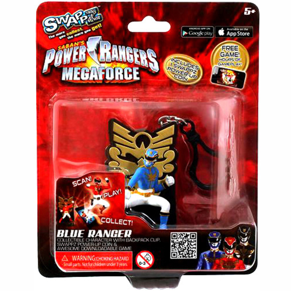 Swappz Power Rangers Mega Force BLUE RANGER Mini Figure Backpack