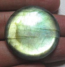 Natural Labradorite Cabochon Round 78.20 Ct Loose Gemstone Cab J 2938