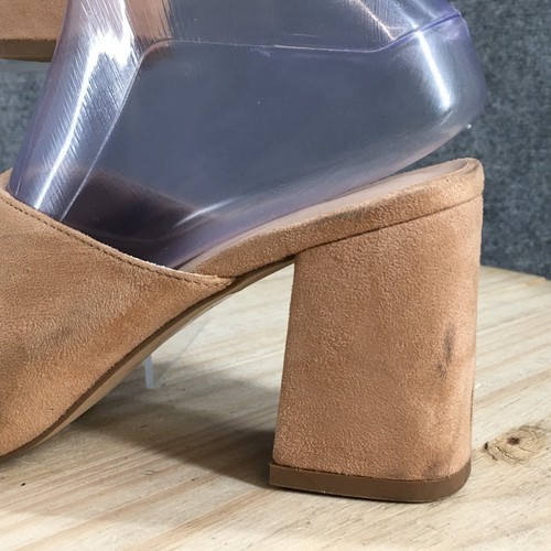 Sandali Aldo donna 7 casual slip on punta aperta mulo tessuto marrone tacchi a blocchi - Foto 3 di 21