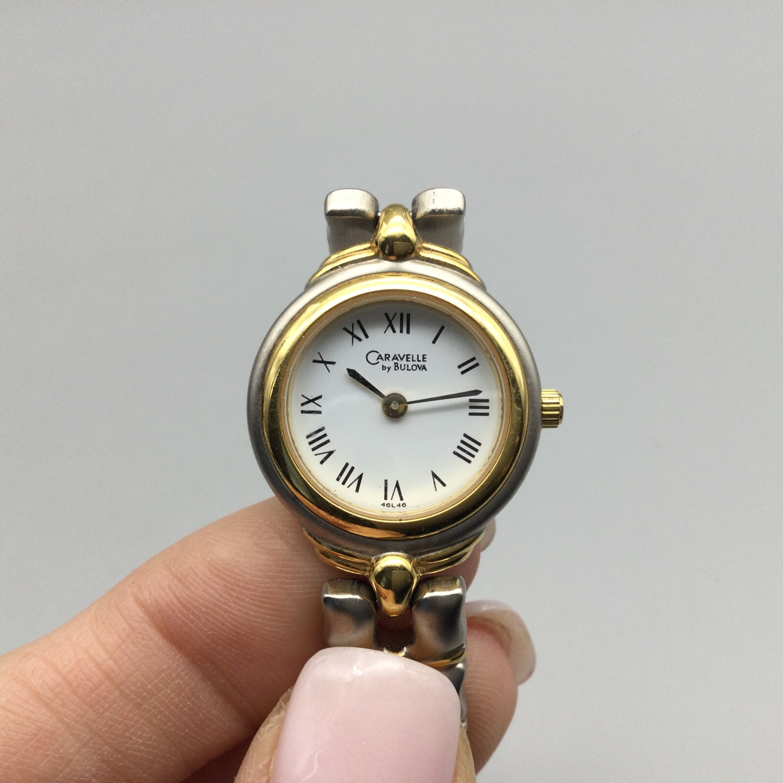 Caravelle by Bulova Watch Women Silver Gold Tone 44L55 New Battery 7.25