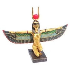 Isis Sonnenscheibe gold bunt Polyresin  NEU